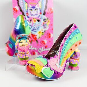 Irregular Choice I Just Gnome It Rainbow Glitter Heels – Size 39 / 8